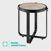 Coffee Side End Table Sofa Living Room Wooden Metal Bedside Furniture Round Tea