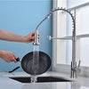 360° Monobloc Kitchen Sink Mixer Tap with Pull Out Hose Spray Single Lever UK