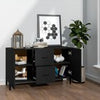 Modern Wooden Sideboard Storage Cabinet Unit With 2 Doors & 2 Drawers Wood Units