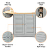 Bathroom Storage Cabinet | Grey Bathroom Cupboard with 2 Shelves |
