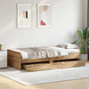 Bed Frame with Drawer Artisan Oak 100 x 200 cm Solid Pine Wood