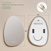 Bathroom Mirror with LED Lights Touch Dimmable Demister Irregular Wall Mounted