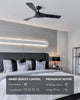 VONLUCE 52" Modern Ceiling Fan w Light & Remote 6 Speeds Reversible Motor 132cm