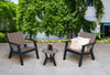 Signature Weave Garden Black & Grey 2 Seat Outdoor Bistro Dining Set RRP £321