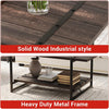 40''Coffee Table with Storage Shelf,Rustic Farmhouse Sofa Table for Small Spaces