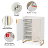 5-Tier Entryway Shoe Cabinet Shoe Storage Organizer Shoe Rack Shelf with Doors