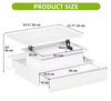 High Gloss LED Coffee Table With Storage Wooden 2 Drawer Living Room Furniture