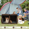 2-In-1 Pet Carrier Portable Cat & Dog Travel Crate Twin-compartment Pet Kennel