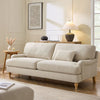 Dusk Hampshire Beige Textured Weave Traditional 3 Seater Sofa RRP £899