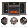 Electric Fireplace With TV Stand Unit Cabinet Fire Logs Heater Flame Living Room