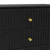 3 Drawer Chest of Drawers and Pair of Bedside Tables - Hales Black Range