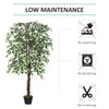 160cm/5.2FT Artificial Ficus Tree Fake Plant in Pot Indoor