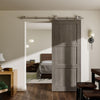 6.6FT/201cm Stainless Steel Sliding Barn Wood Door Hardware Closet Track Roll...