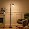 Industrial Floor Standing Lamp with Metal Lampshade, Modern Reading Light