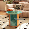 40CM/60CM Coffee Table Round Wood Side Table Sets With Hidden Storage Walnut