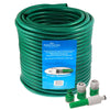 50m Garden Hose Pipe + 5pc Fittings 164ft Reinforced Braided Watering Hosepipe