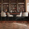 Bar Stools Set of 3/4 PU Leather 24 Inch Height Bar Chairs With Backrest