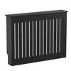 Radiator Cover Vertical Slat Modern Stylish MDF Wood White Black Cabinet Shelf