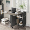 Folding Dining Table w/ Drop Leaf, Space Saving Kitchen Table w/ Storage Shelves