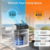 4 IN 1 Portable Air Conditioner 12000BTU Dehumidifier 45L/Day Heating Cooler Fan