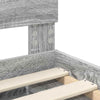 Bed Frame Grey Sonoma 160 x 200 cm Solid Pine Wood