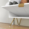 Narrow Shoe Cabinet with Adjustable Shelves for 12 Pairs of Shoes, White