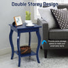 COSTWAY Set of 2 End Table Living Room Accent Table Sofa Side Table-Blue
