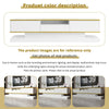 TV Stand 180cm White Gloss w/ Drawers & LED Lighting Compartment for Living Room