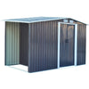 Garden Metal Storage Shed with Log Storage for Organized Outdoor Spaces