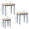 Wooden Nest of Tables 3 Piece Table Set Coffee Side Living Room Furniture