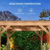 3 x 3 m Wooden Pergola Kit, Garden Gazebo Shelter for Climbing Vines, Dark Brown