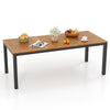COSTWAY 8-Person Outdoor Dining Table 200 x 90cm Acacia Wood Patio Table