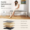 117 cm Indoor Long Ottoman Bench w/ Rubber Wood Legs-Dark Grey