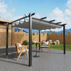 4X3M Heavy Duty Metal Pergola with Retractable Roof Outdoor Garden Gazebo Canopy