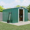 6x8 FT Peak Roof Steel Storage Shed, Pre-drilled Steel Panels, Outdoor Tool Shed