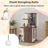 112 CM Tall Modern Cat Tree for Indoor Cats-Brown