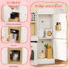 Corner Kitchen Playset Kids Pretend Play Kitchen-White