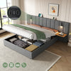 Upholstered Bed With Storage, Ottoman Bed Frame King Size Storage Bed 5ft Grey