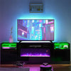36" LED Fireplace Media Wall Fire & 70" TV Stand Freestanding Electric Heater