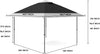 12x12FT Gazebo Heavy Duty Double Roof Patio Gazebo with Netting Curtain Canopy