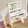 Dressing Table With Large Mirror & Size Folding Board Makeup Desk Vanity Ifnymi