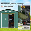 13 x 11ft Garden Shed Storage with Foundation Kit and Vents, Green