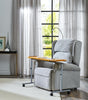 Curved Over Bed & Chair Table Adjustable Height & Width with Lockable Castors