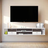 Wall mounted Floating TV Unit with 4 drawers 120cm Grey White TV Cabinet