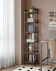 Rustic Tallboy Bookcase 6-Tier Bookshelf Tall Storage Shelving Unit Display Rack