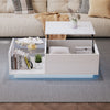 Coffee Table with Lift Top & App LED, Hidden Storage, 100x50x33cm, Living Room