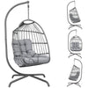 Hanging Rattan Egg Chair Garden Swing Chairs Patio Indoor Outdoor With Brihndauy