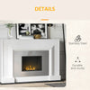 Wall Ethanol Fireplace, Bioethanol Heater Fire with 1.2L Tank, 3 Hours Burning