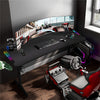 Oversized Large Gaming Desk Metal Frame Computer Table with Cable Tray Hook Hold