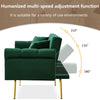 2 Seater Fabric Sofa Bed Click Clack Modern Sleeper Sofa Settee w/Cushions Green